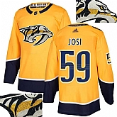 Predators #59 Josi Gold With Special Glittery Logo Adidas Jersey,baseball caps,new era cap wholesale,wholesale hats